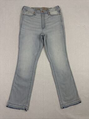 Wrangler x Lainey Wilson‎ Jeans Women's 32x32 Light Wash Raw Hem Bootcut Stretch